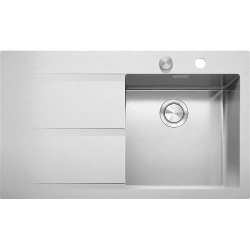 BARAZZA 1LMDR91S Lavello Incasso | Piano appoggio sx, Raggio 12, Vasca inox AISI 304