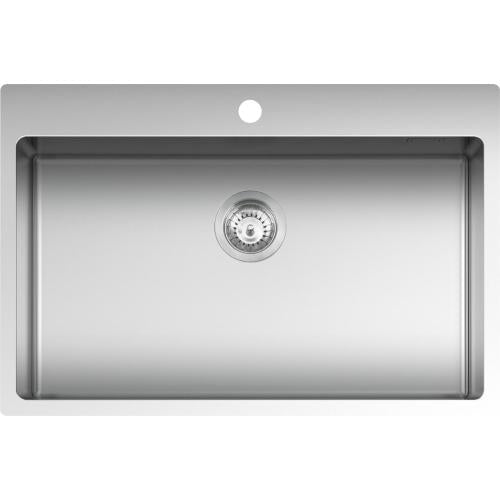 BARAZZA 1LBS81 Lavello Incasso | Vasca singola, Acciaio inox, Profondità 28 cm