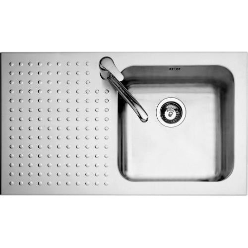 BARAZZA 1IS9060/1S Lavello Incasso | Acciaio inox, 1 vasca, Dimensioni 91x53x22 cm