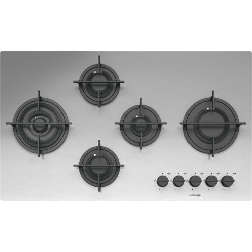 BARAZZA 1PMD95 Piano cottura a gas incasso 3 fuochi + doppia corona, Bruciatori Flat Eco-Design, Griglie in ghisa