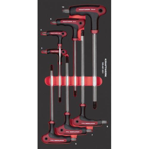 Kraftwerk Tools 105.401.031 PRO LINE EVA3 Giravite con impugnatura a T esagonale 20x40 7 pz.