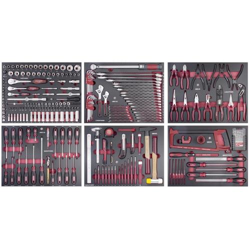 Kraftwerk Tools 105.515.000 Assort. di utensili, EVA, 1/4"+ 3/8"+ 1/2", 280 pz.