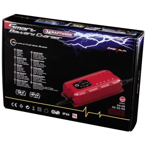Kraftwerk Tools 31314 Caricabatteria intelligente 12/24V 25 A