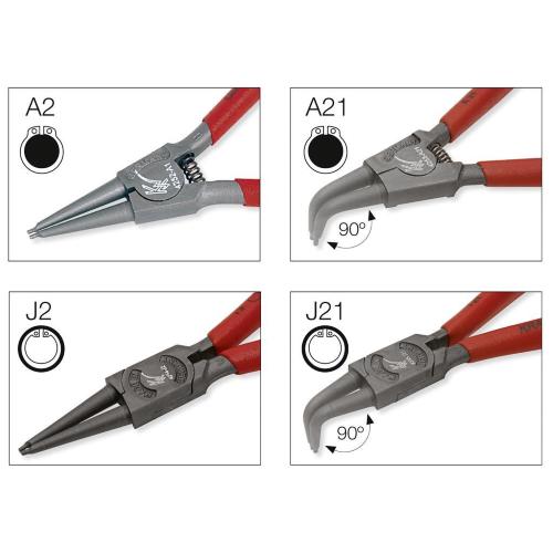 Kraftwerk Tools 4286 4pz- Set assortito di pinze Hightech per seeger