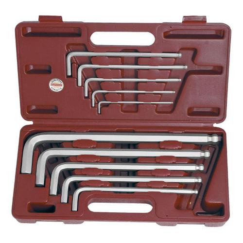 Kraftwerk Tools 3606 10pz-Set chiavi maschio esagonali ballpoint 3-17 mm