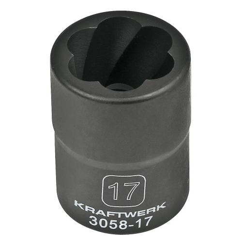 Kraftwerk Tools 3058-17 Estrattore H.D. per dadi rovinati 1/2" dr. 17 mm attacco 1/2