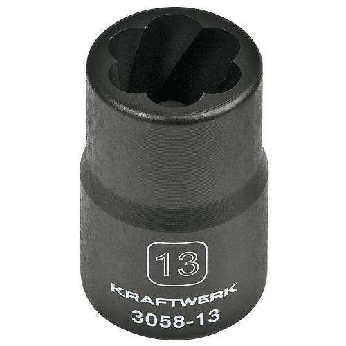 Kraftwerk Tools 3058-13 Estrattore H.D. per dadi rovinati 1/2" dr. 13 mm attacco 1/2