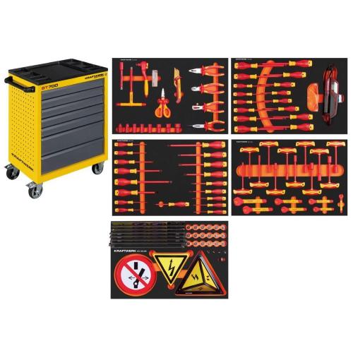 Kraftwerk Tools 102.117.430 VDE Carrello da officina BT700, 116 pz.
