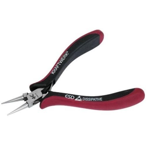 Kraftwerk Tools 4232-115 Pinza Hightech per elettronica, becchi tondi 115 mm