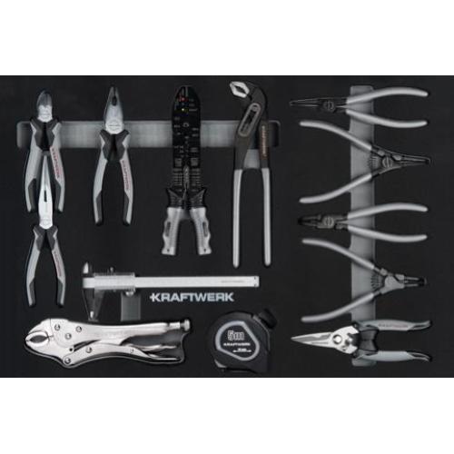 Kraftwerk Tools 105.102.014 Cassetto Pinze / utensili di misura 13-pz.