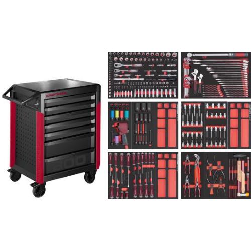 Kraftwerk Tools 102.417.003 PRO LINE Carrello da officina PT800 7 cassetti 279 pz.