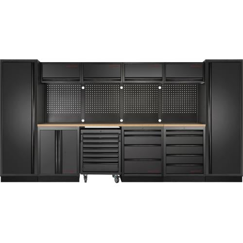 Kraftwerk Tools 3964K-BLK-017-EX MOBILIO-EX BLK Mobili da officina a 6 elementi, Faggio