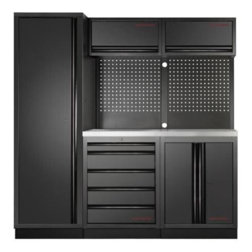 Kraftwerk Tools 3964A-BLK-IX Parete d'officina MOBILIO BLK a 3 elementi Inox.