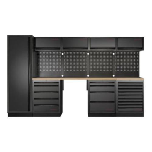 Kraftwerk Tools 3964K-BLK-015 MOBILIO BLK Mobili da officina a 5 elementi, Faggio