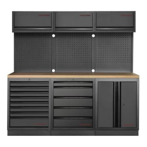 Kraftwerk Tools 3964K-BLK-005 MOBILIO BLK Mobili da officina a 3 elementi, Faggio