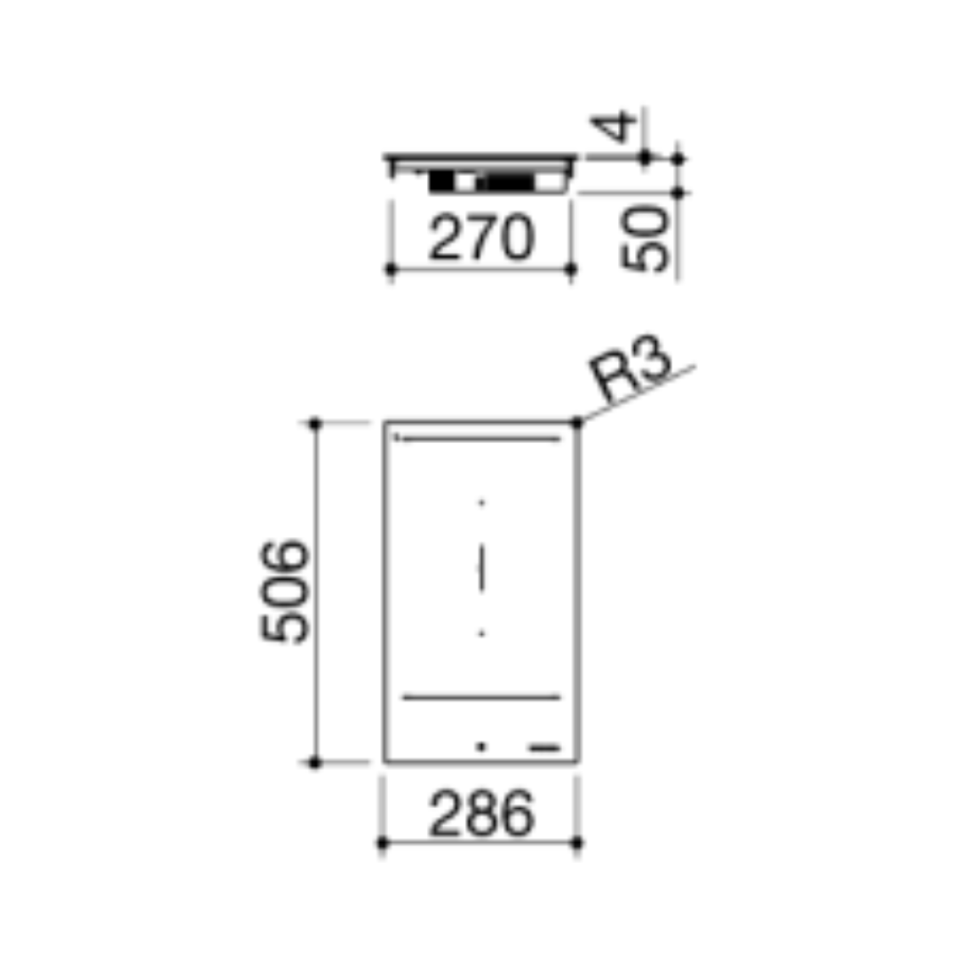 Barazza 1PIDC30N Piano cottura City a indizione. Incasso 30 cm