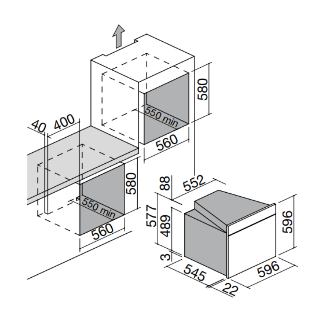 Barazza Forno da incasso 1FCYPN Glass incasso da 60 cm