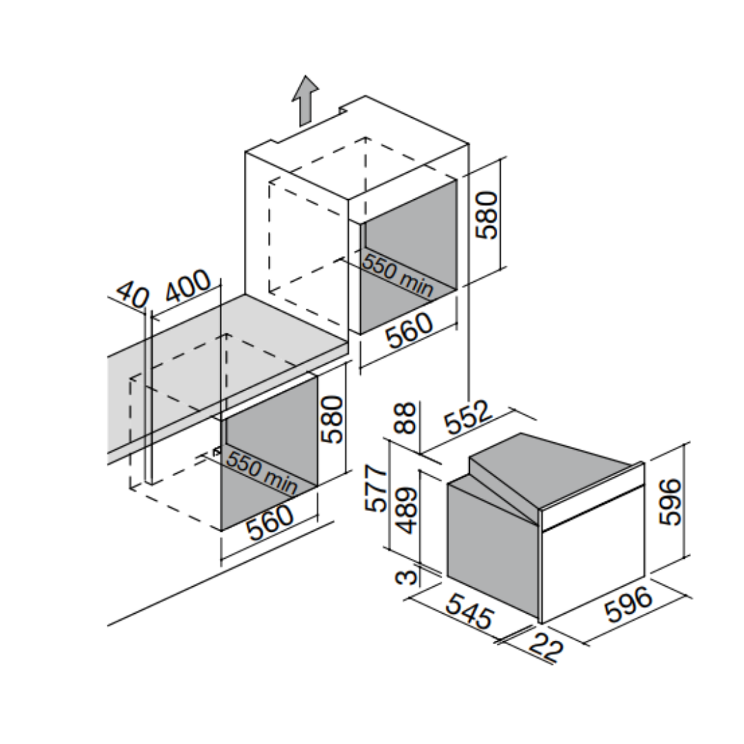 Barazza Forno da incasso 1FUAM UNIQUE ADVANCE da 60 cm inox VINTAGE