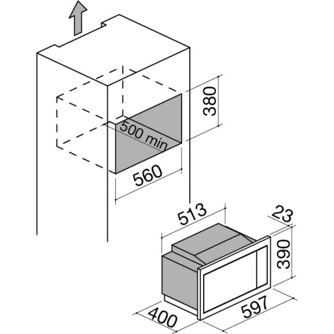 Barazza Microonde da incasso Vintage 1MOIV