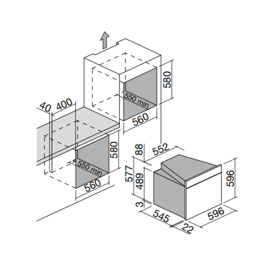 Forno Officina Advance da incasso da 60 cm Barazza 1FOAM