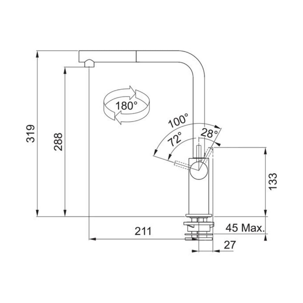 Franke Neptune Style miscelatore doccia cromato 115.0263.152