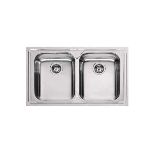 Lavello Franke Logica da incasso acciaio 86 x 50 cm LLX 620-L - 101.0153.292 - EldomCasa