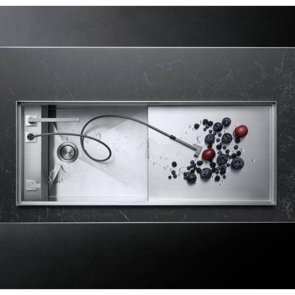 Lavello Mizu da 130x52 cm 1 vasca con abbassamento + gocciolatoio Barazza 1LMZ135