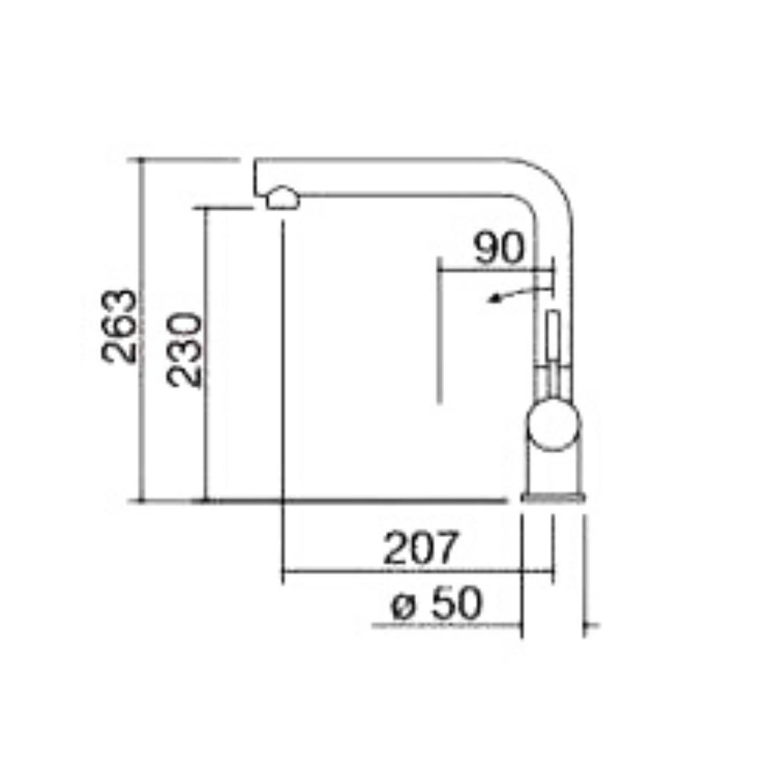 Rubinetto miscelatore Steel 1RUBMST Barazza monocomando