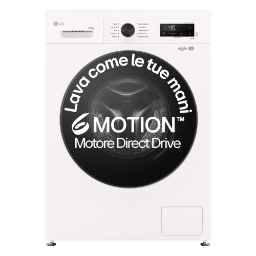 LG W4NX1095NWB Lavasciuga Libera installazione | Classe A | Classe A/E, 6 Motion Direct Drive, Wi-Fi