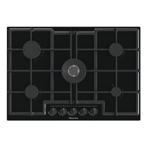 Hisense GED773B Piano cottura a gas Incasso | Nero, Da incasso, 75 cm