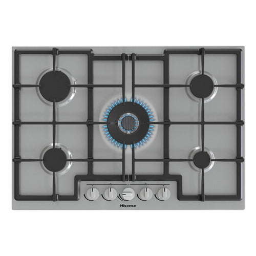 Hisense GMED773X Piano cottura a gas Incasso | Acciaio inox, Da incasso, 75 cm