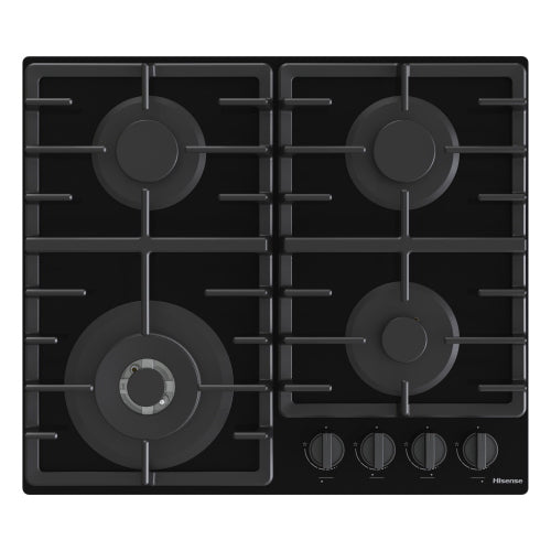 Hisense GG663BHF Piano cottura a gas Incasso | Nero, Da incasso, 60 cm
