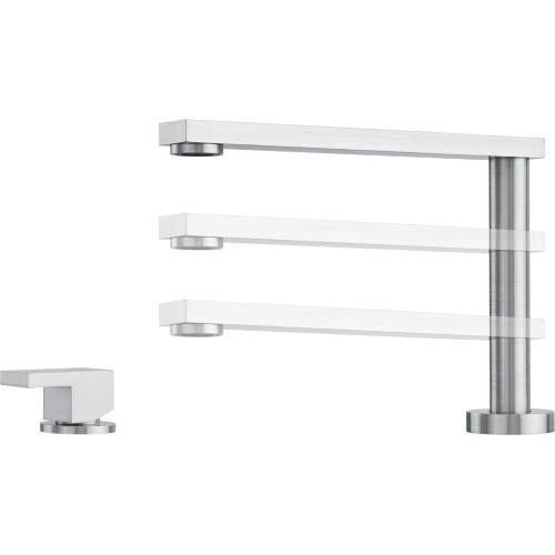 BARAZZA 1RUBMBFA Miscelatore Lavello | Finitura antracite PVD, Bocca orientabile, Cartuccia ceramica