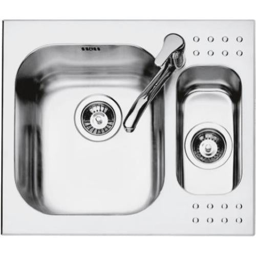 BARAZZA 1IS6060 Lavello Incasso | Acciaio inox, 1 vasca, Dimensioni 63x53x22 cm