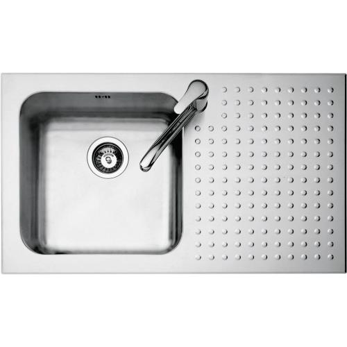 BARAZZA 1IS9060/1D Lavello Incasso | Acciaio inox, 1 vasca, Dimensioni 91x53x22 cm