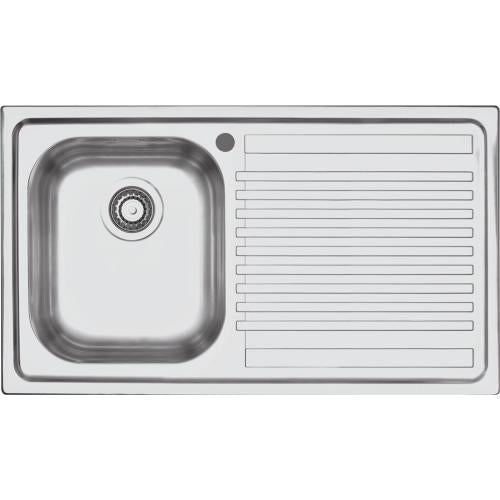 BARAZZA 1LFS91D Lavello Incasso | 2 vasche, 34x39x21 cm, Gocciolatoio dx