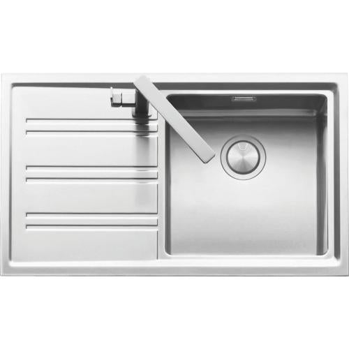 BARAZZA 1LES91PS Lavello Incasso | 2 vasche, 34x40x21,5 cm, Gocciolatoio sx