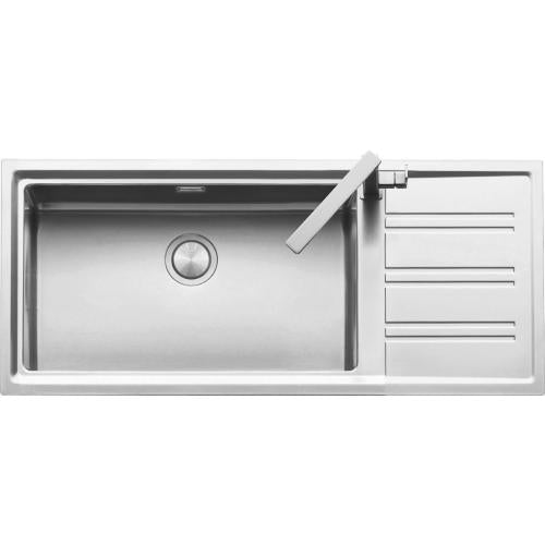 BARAZZA 1LES121RD Lavello Incasso | 2 vasche, Acciaio inox, Profondità 22 cm