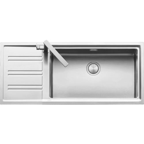 BARAZZA 1LES121RS Lavello Incasso | Acciaio inox AISI 304, Vasche profonde, Foro miscelatore integrato