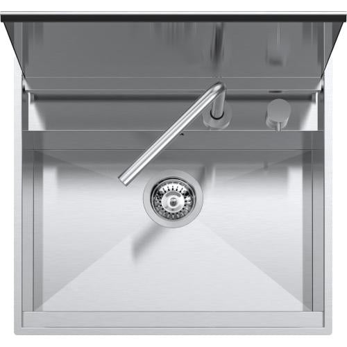 BARAZZA 1LLB606 Lavello Incasso | 1 vasca con coperchio, Acciaio inox satinato, Peso 19,5 kg