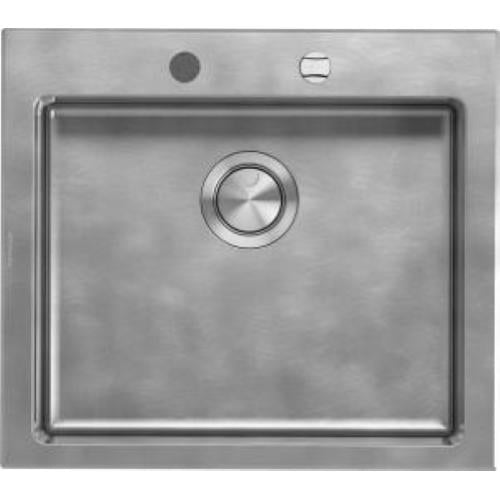 BARAZZA 1LUN61 Lavello Incasso | 34x40x19,5 cm, Acciaio inox AISI 304, Troppo pieno perimetrale