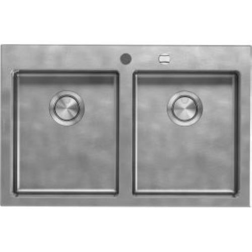 BARAZZA 1LUN82 Lavello Incasso | 71x40x19,5 cm, Acciaio inox AISI 304, Troppo pieno perimetrale