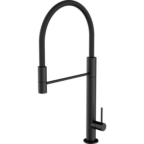 BARAZZA 1RUBCY Miscelatore Lavello | Acciaio inox cromato, Cartuccia dischi ceramici, Rotazione canna 360°