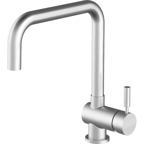 BARAZZA 1RUBESS Miscelatore Lavello | Acciaio inox AISI 304, Cartuccia dischi ceramici, Rotazione canna 360°