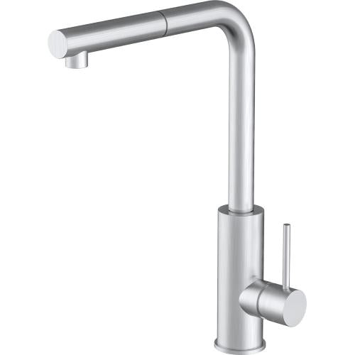 BARAZZA 1RUBOF316 Miscelatore Lavello | Doccia estraibile, Acciaio inox AISI 316, Rotazione canna 360°