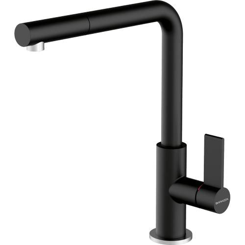 BARAZZA 1RUBUN2D Miscelatore Lavello | Doccia estraibile, Cartuccia dischi ceramici, Rotazione canna 360°