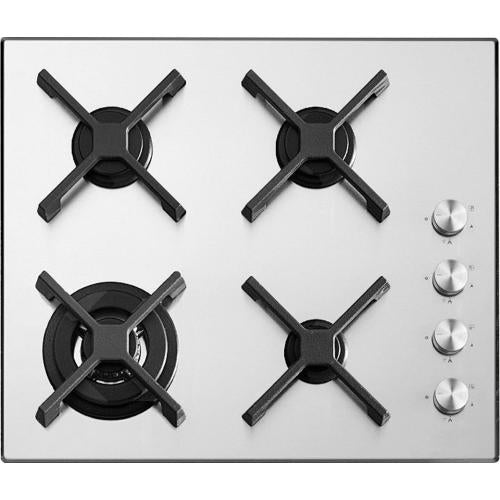 BARAZZA 1PSPT64 Piano cottura a gas incasso 4 fuochi + tripla corona, Griglie in ghisa, Acciaio inox AISI 304