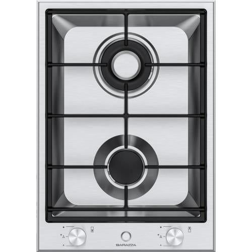 BARAZZA 1PTI2 Piano cottura a gas incasso 4 fuochi + doppia corona, Griglie in ghisa, Finitura inox satinato