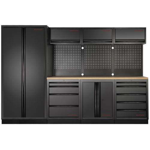 Kraftwerk Tools 3964G-BLK Mobilio da officina a 4 elementi, 2-ante Faggio BLK