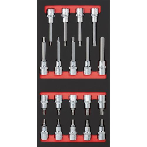 Kraftwerk Tools 105.401.010 Set di bussole 1/2" 19-pz. Inlay 20x40
